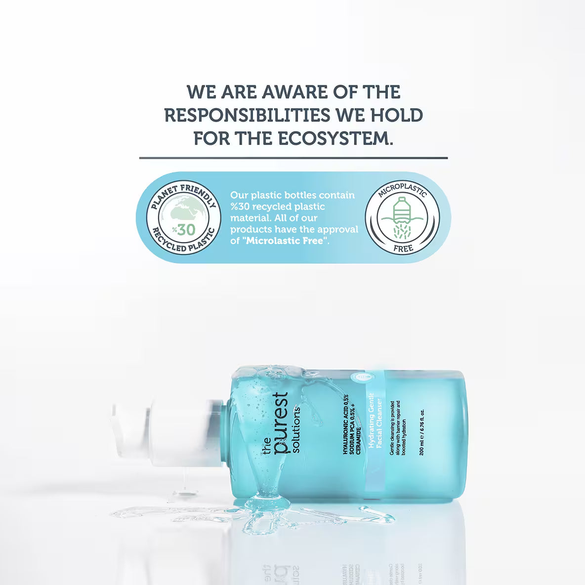 Hydrating Gentle Facial Cleanser 0.5% Hyaluronic Acid 0.5% Sodium PCA + Ceramide