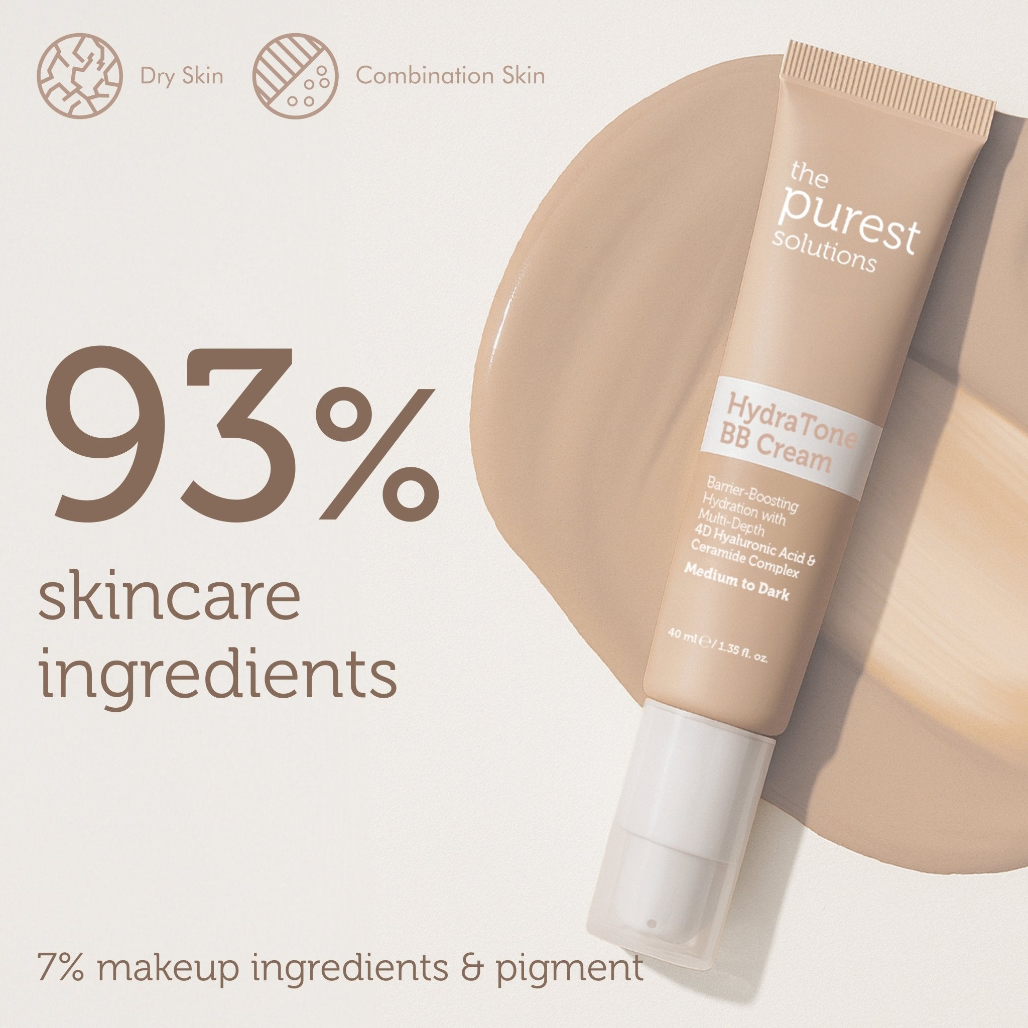 BB Cream HydraTone - Medium to Dark - The Purest Solutions | Skincare that actually works