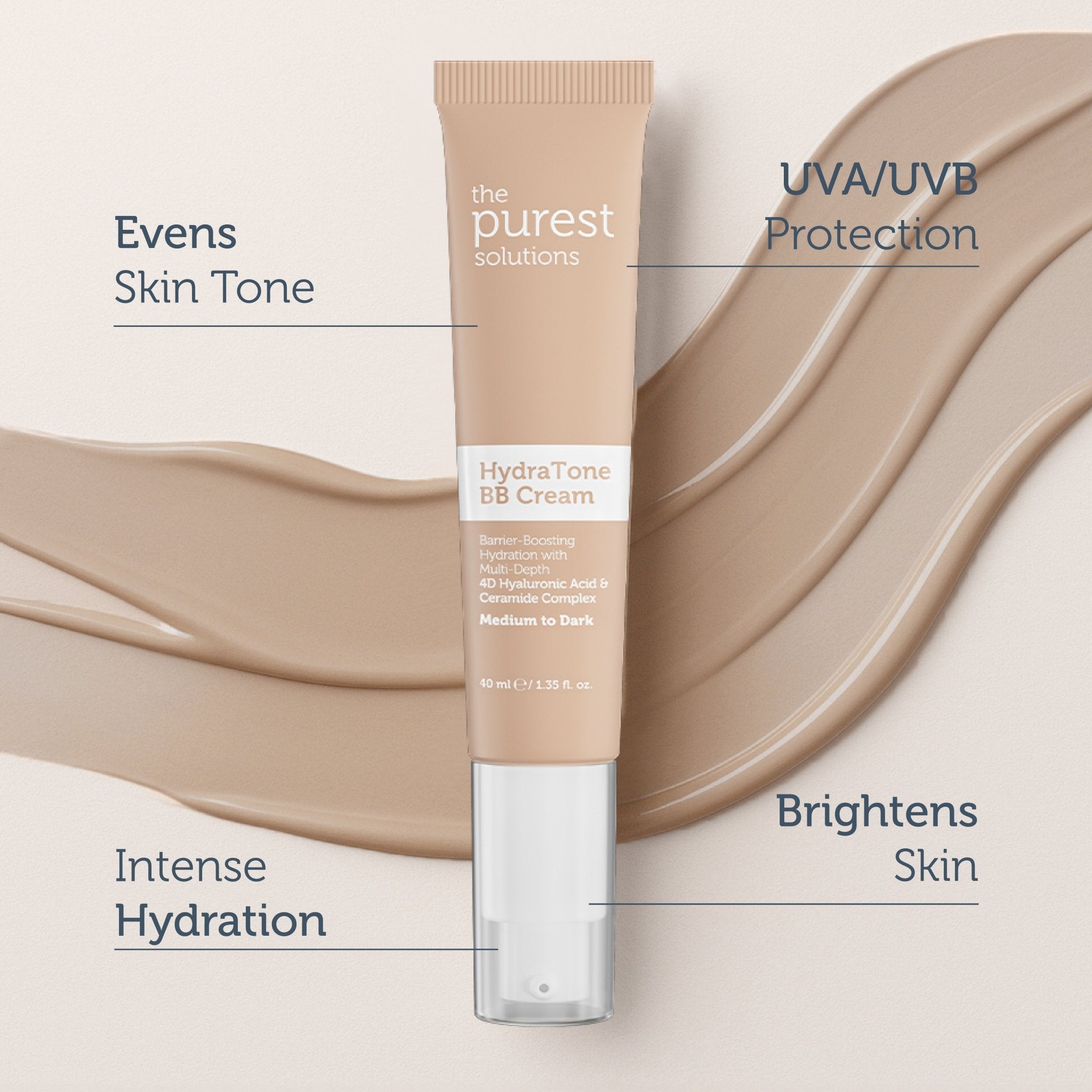 BB Cream HydraTone - Medium to Dark - The Purest Solutions | Skincare that actually works