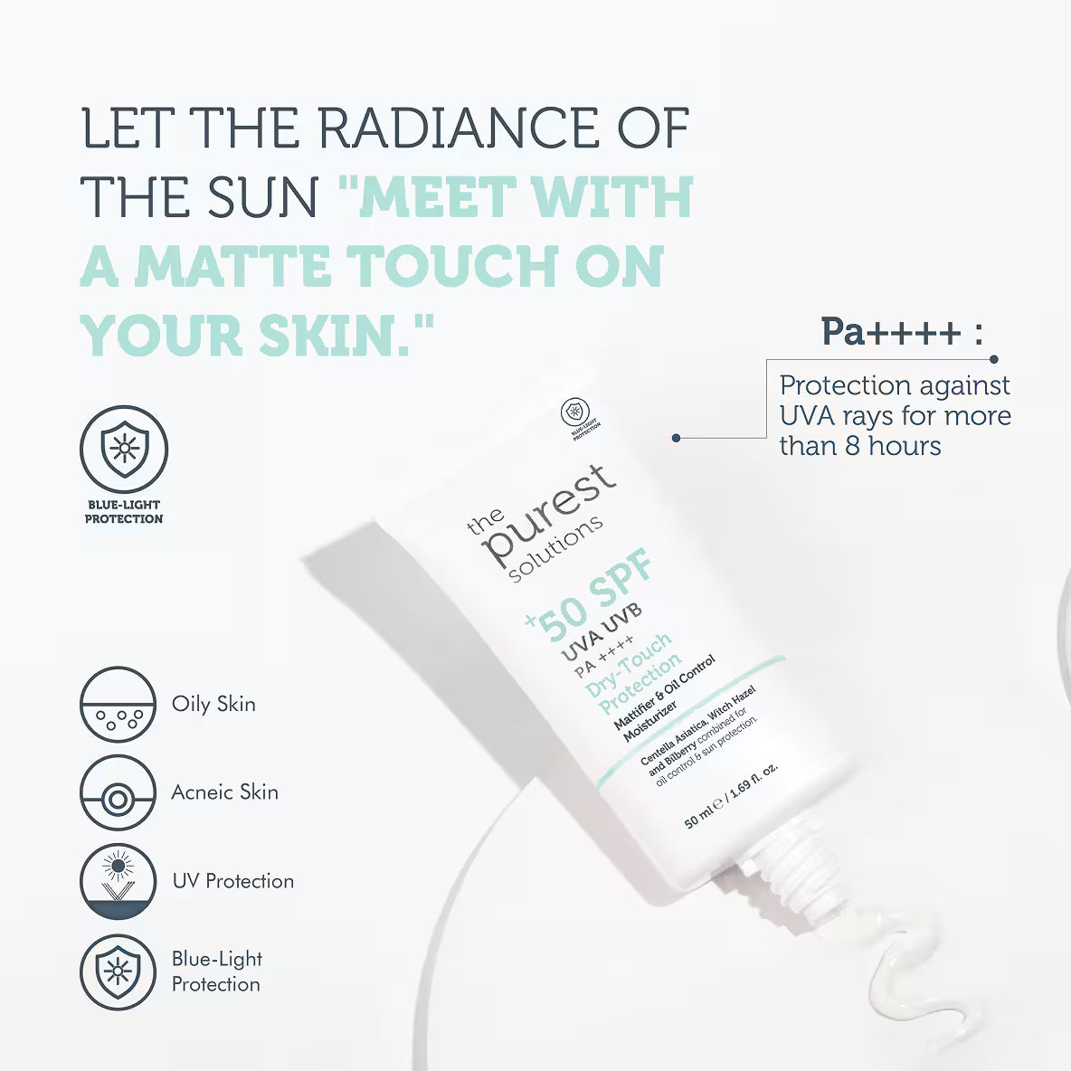 Dry-Touch Protection Mattifier &amp; Oil Control Moisturizer for Oily Skin 50+ SPF