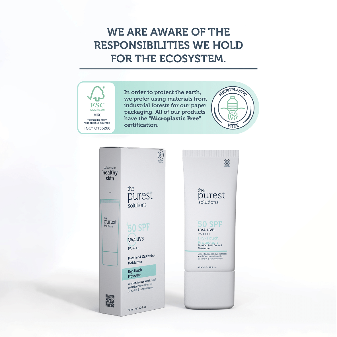 Dry-Touch Protection Mattifier &amp; Oil Control Moisturizer for Oily Skin 50+ SPF