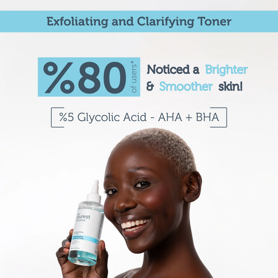 %5 Gycolic Acid Purifying Toner AHA + BHA Exfoliating and Clarifying Toner