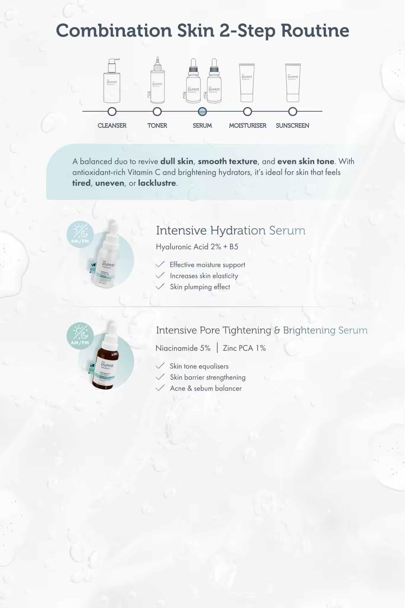 2-Step Routine for Combination Skin (Shiny T-Zone &amp; Dry Patches)
