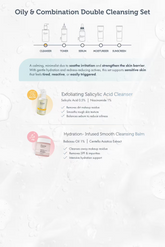 Double Cleansing Set (Oily / Combination Skin): Melt Makeup, Unclog Pores, Prevent Breakouts