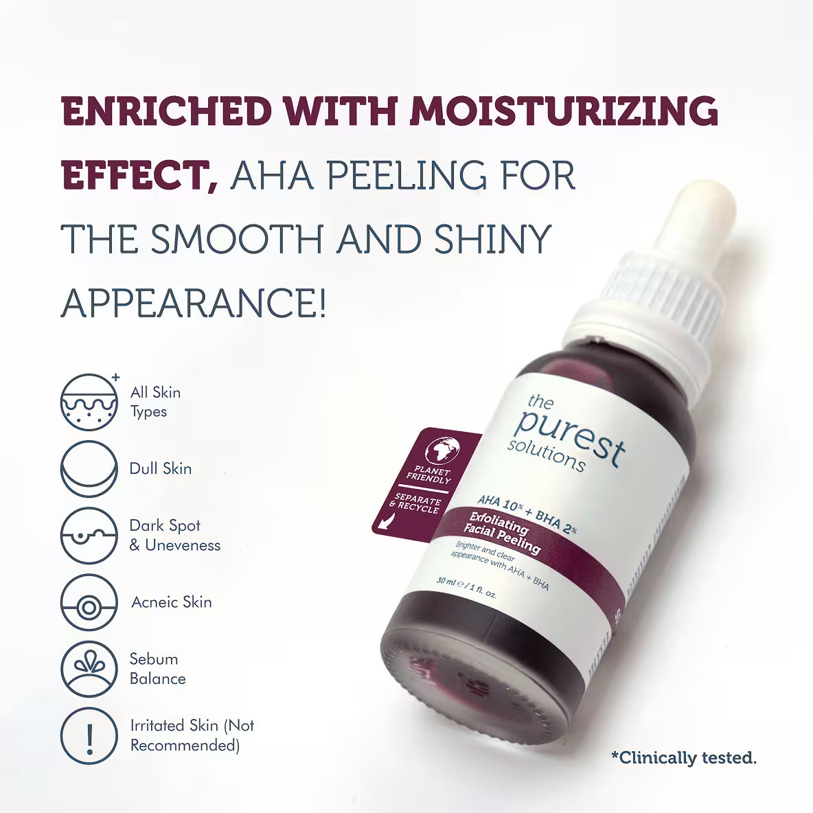 AHA 10% + BHA 2% Peeling Solution Exfoliating Facial Peeling