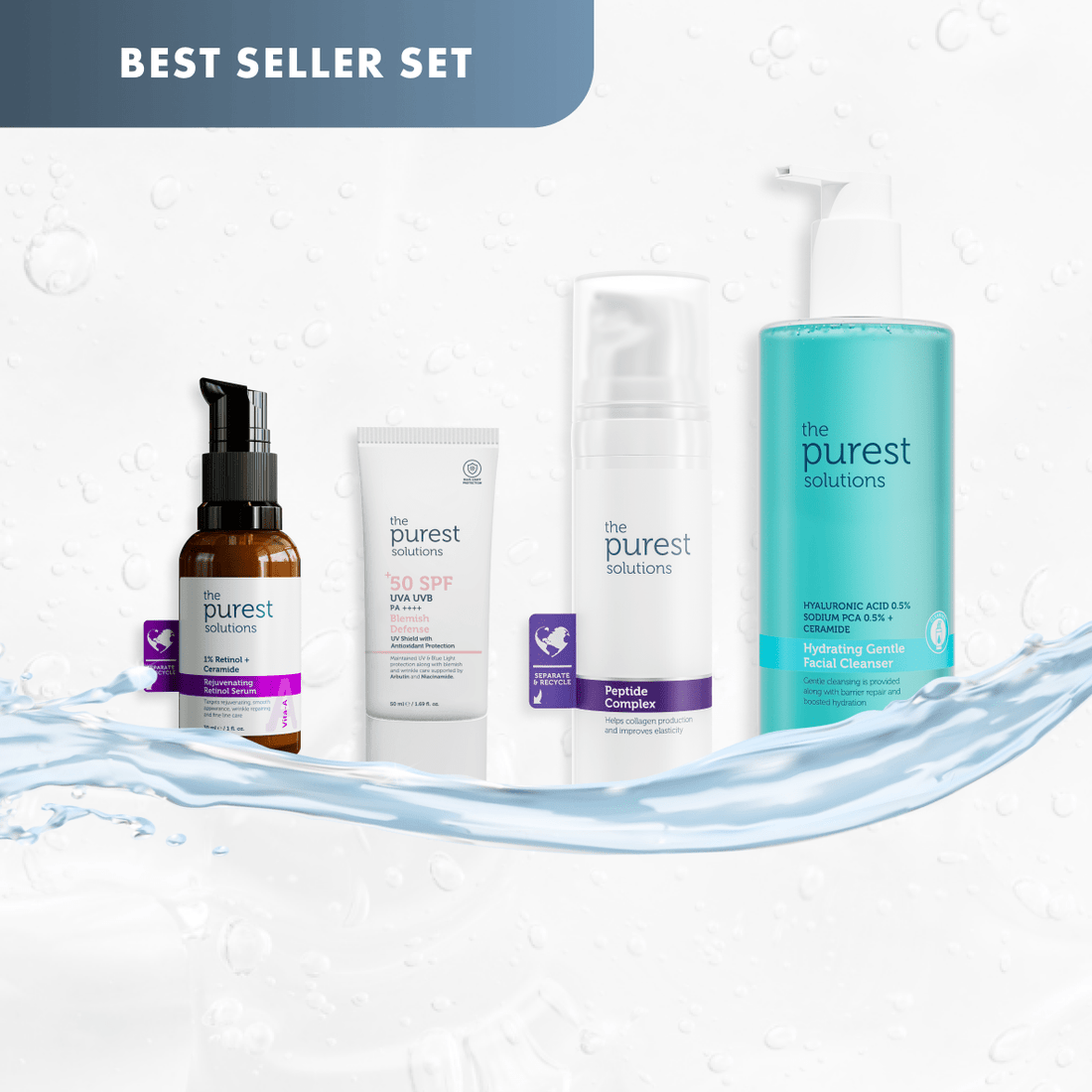 Ageless Glow Routine: 4 - Step Retinol &amp; Repair System - The Purest Solutions | Skincare that actually works