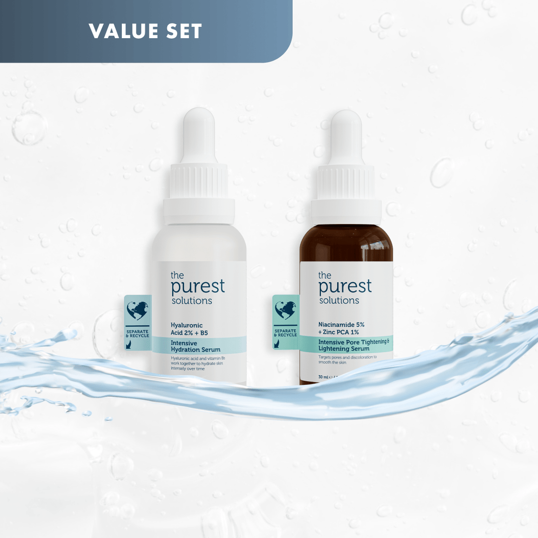 Balance Boost Duo: 2 - Step Reset for Shiny T - Zone &amp; Dry Patches - The Purest Solutions | Skincare that actually works
