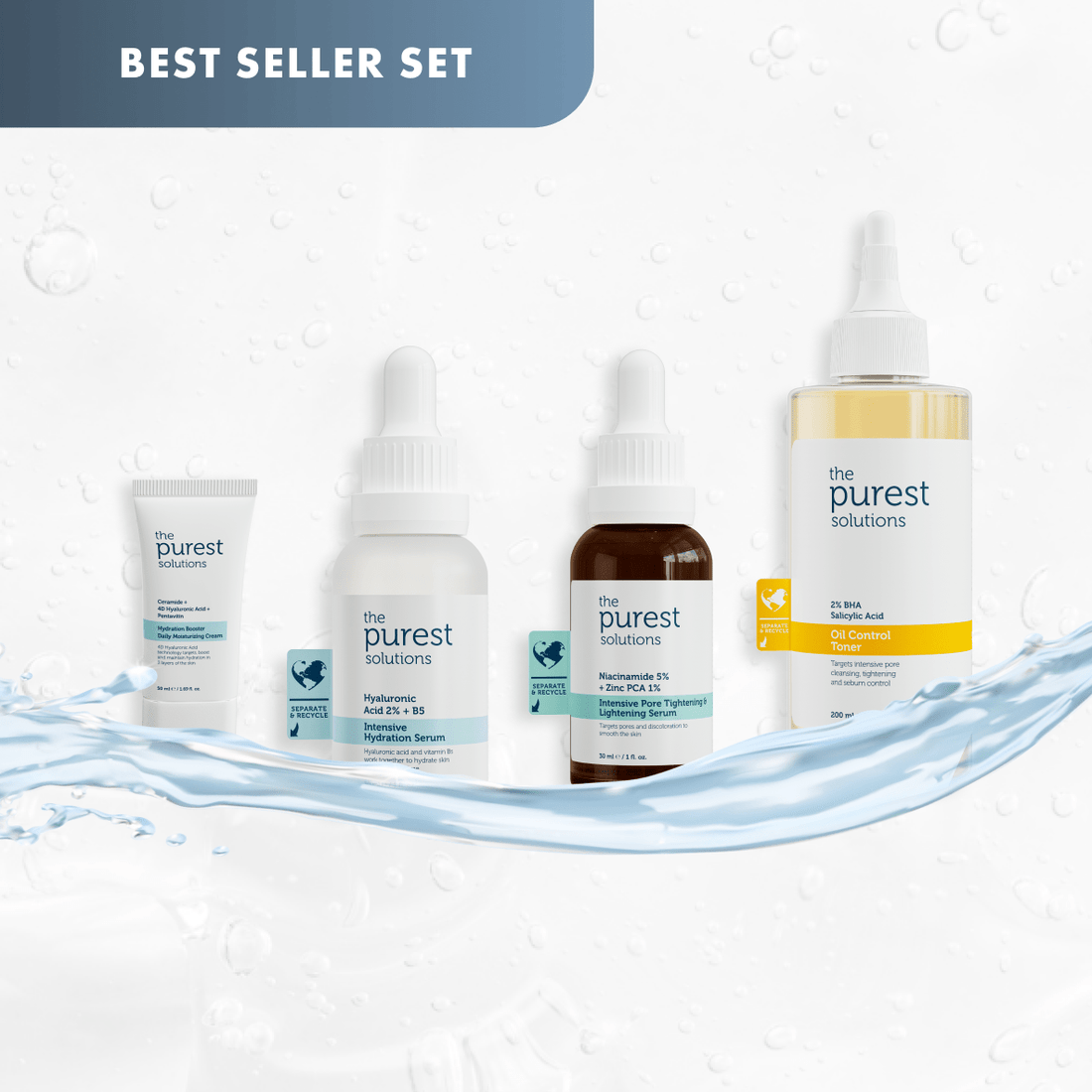 Balanced Skin Reset: 4 - Step System to Clarify, Hydrate &amp; Refine - The Purest Solutions | Skincare that actually works