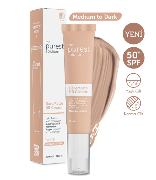 BB Cream Bare Matte 40ml Medium to Dark 40 ml - The Purest Solutions | Skincare that actually works