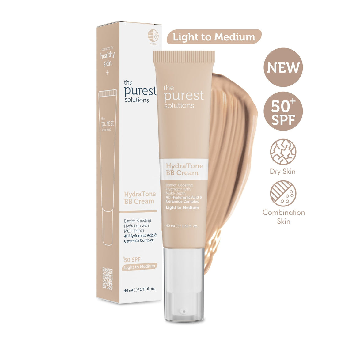 BB Cream HydraTone - Light to Medium - The Purest Solutions | Skincare that actually works