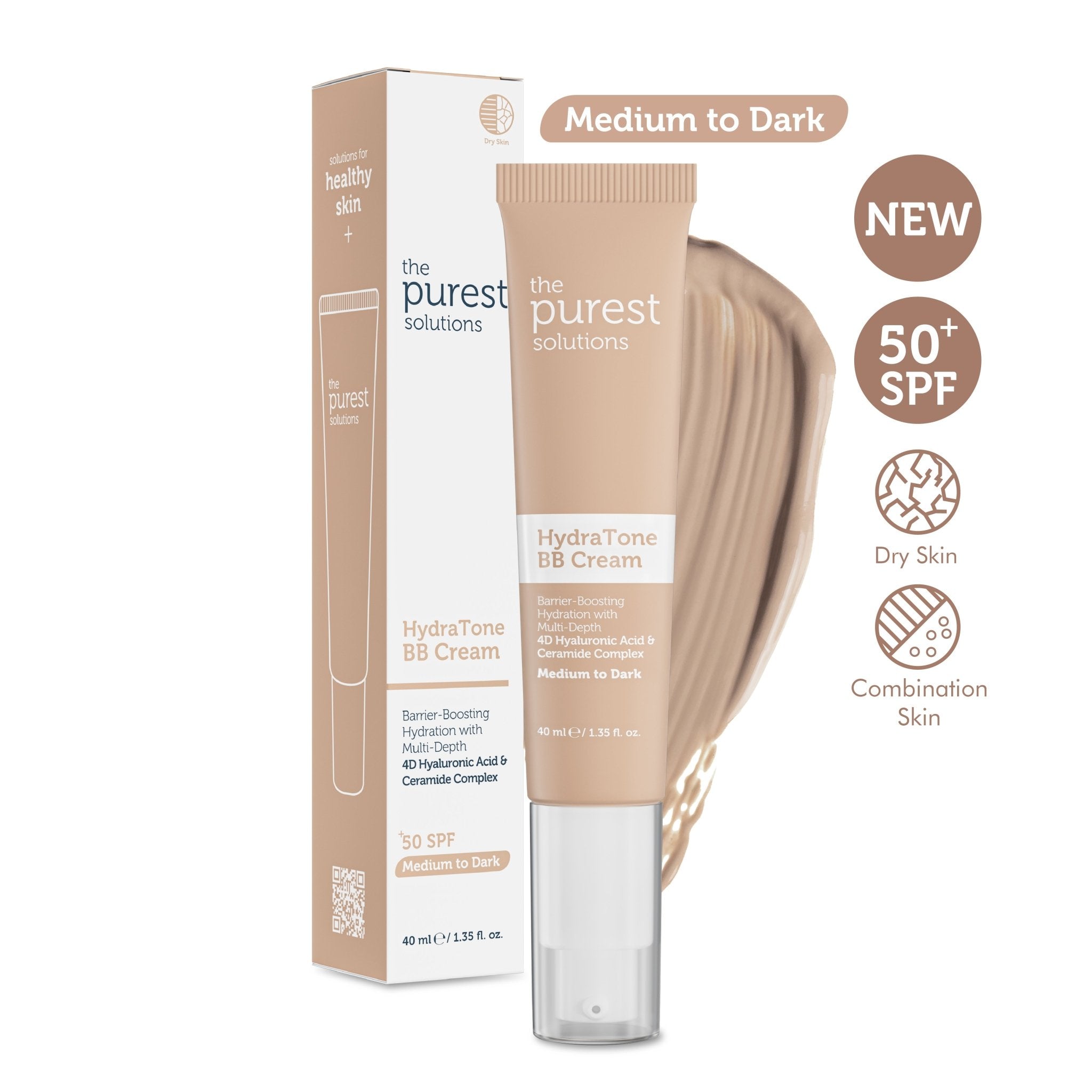 BB Cream HydraTone - Medium to Dark - The Purest Solutions | Skincare that actually works