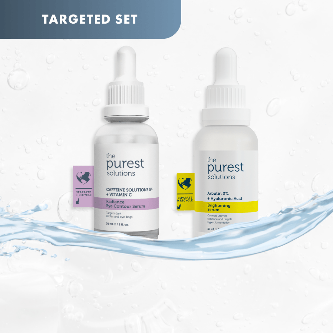 Bright Eyes Duo: 2 - Step Fix for Tired, Puffy Under - Eyes - The Purest Solutions | Skincare that actually works