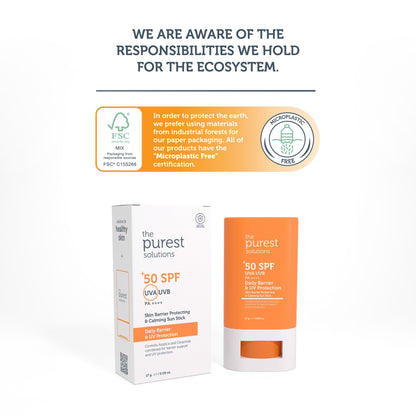 Daily Barrier Protection Sunstick 50+ SPF - The Purest Solutions | Skincare that actually works