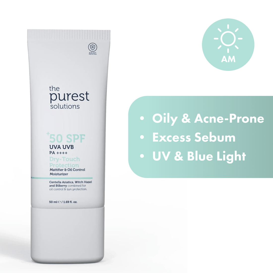Dry - Touch Protection Mattifier &amp; Oil Control Moisturizer for Oily Skin 50+ SPF - The Purest Solutions | Skincare that actually works