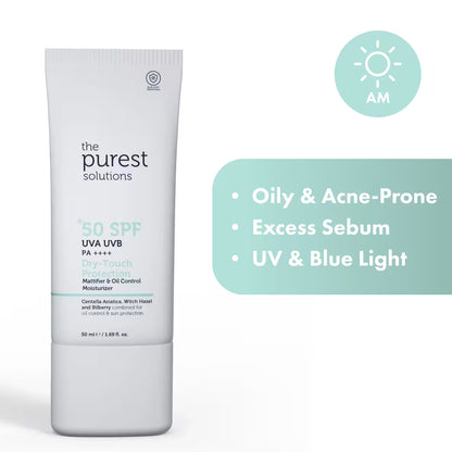 Dry-Touch Protection Mattifier &amp; Oil Control Moisturizer for Oily Skin 50+ SPF