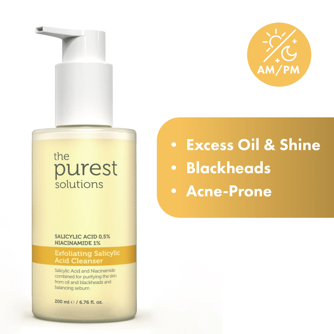 Exfoliating Salicylic Acid Cleanser 0,5% Salicylic Acid, 1% Niacinamide - The Purest Solutions | Skincare that actually works