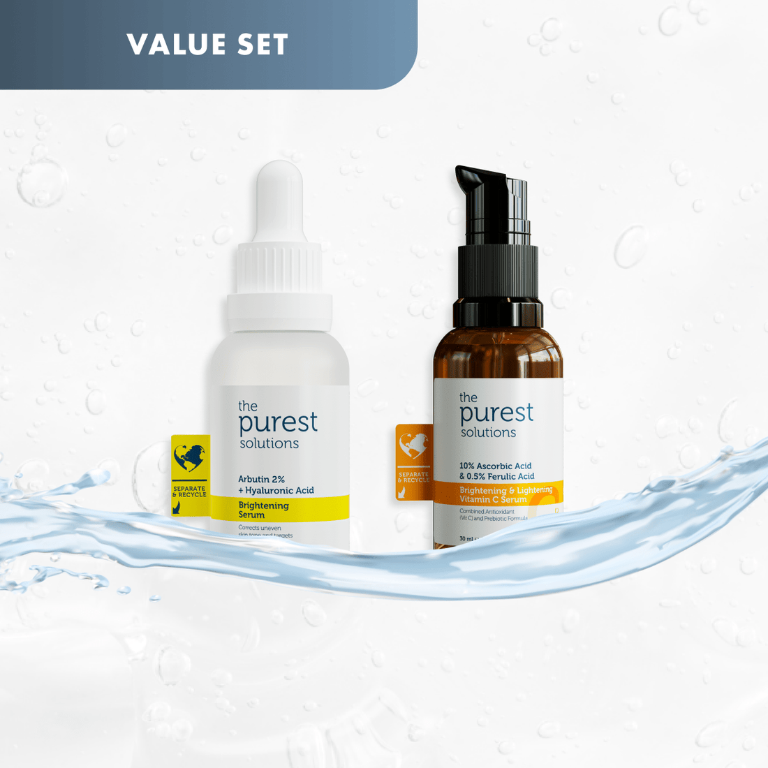 Glow Boost Duo: 2 - Step Vitamin C &amp; Brightening Starter - The Purest Solutions | Skincare that actually works