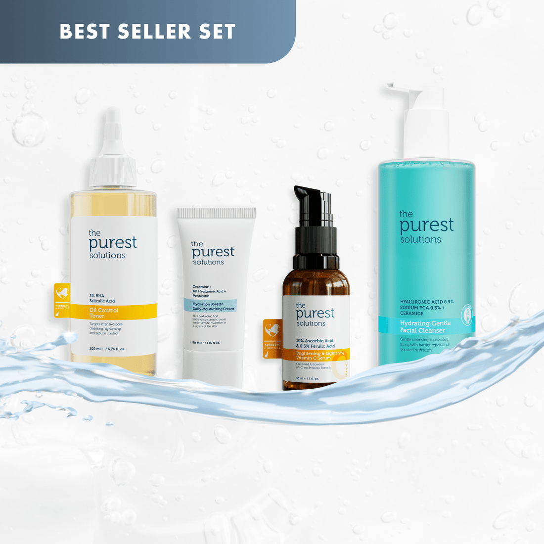 Glow Getter Routine: 4 - Step System for Dull, Tired Skin - The Purest Solutions | Skincare that actually works