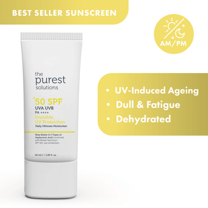 Invisible UV Protection Daily Intensive Moisturizer 50+ SPF - The Purest Solutions | Skincare that actually works