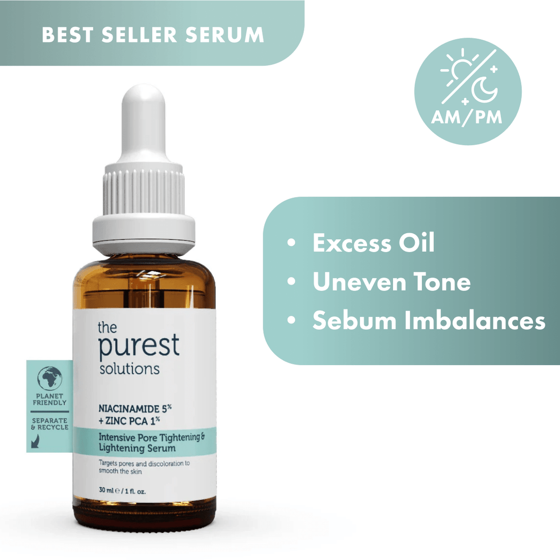 Niacinamide 5% + Zinc PCA Intensive Pore Tightening &amp; Lightening Serum - The Purest Solutions | Skincare that actually works