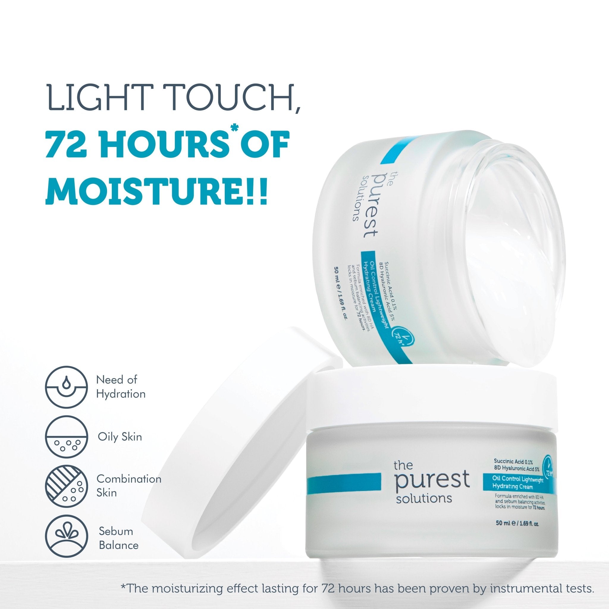 Oil Control Lightweight Hydrating Moisturizer - The Purest Solutions | Skincare that actually works