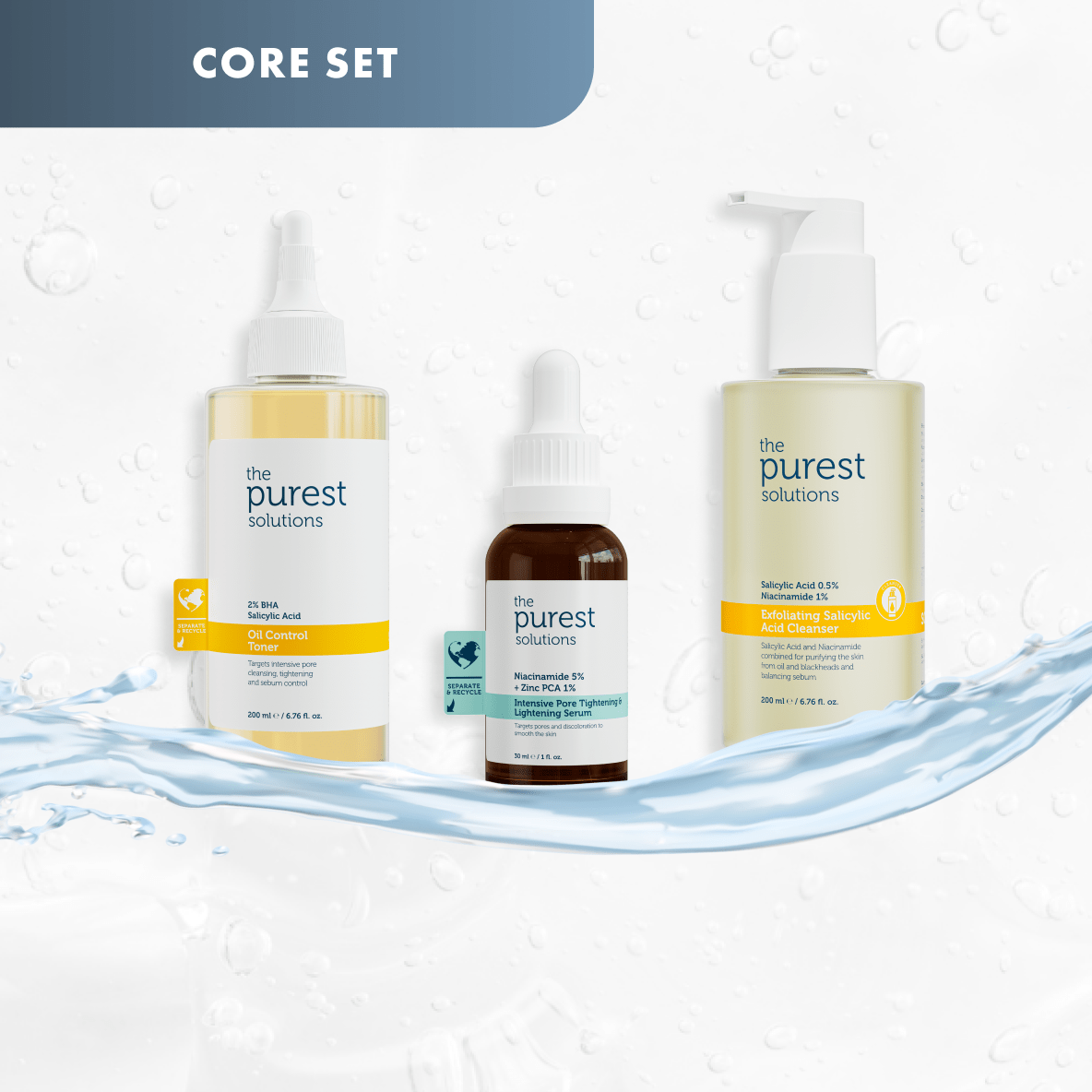 Pore Purifier: 3 - Step System to Control Oil &amp; Calm Acne - The Purest Solutions | Skincare that actually works