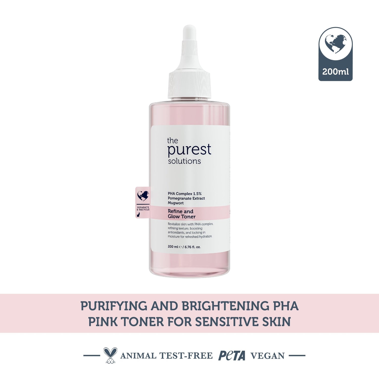Refine and Glow PHA Complex Toner 1.5% + Pomegranate Extract - The Purest Solutions | Skincare that actually works