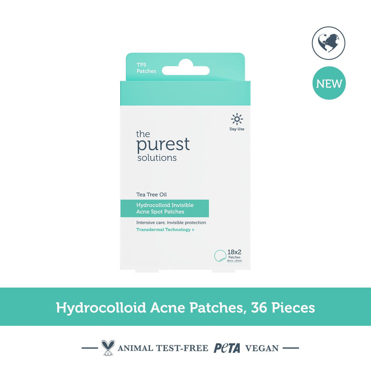 TeaTree Oil Hydrocoııoid İnvisible Acne Spot Patches - The Purest Solutions | Skincare that actually works