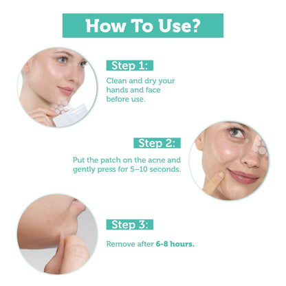 TeaTree Oil Hydrocoııoid İnvisible Acne Spot Patches - The Purest Solutions | Skincare that actually works